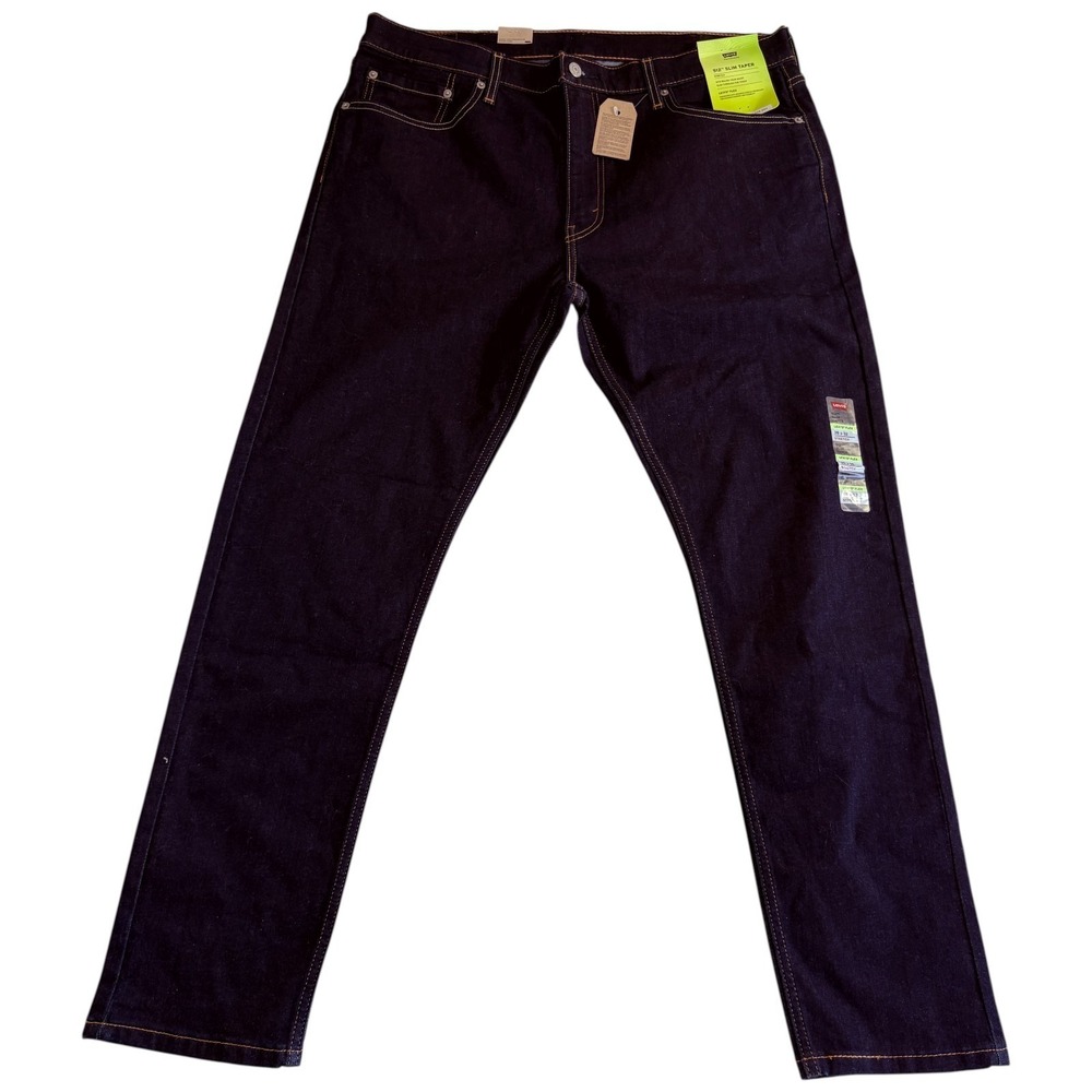 Levi's 512 Slim Fit Taper Jeans Mens 38x32 Blue Denim Stretch Dark Wash Everyday